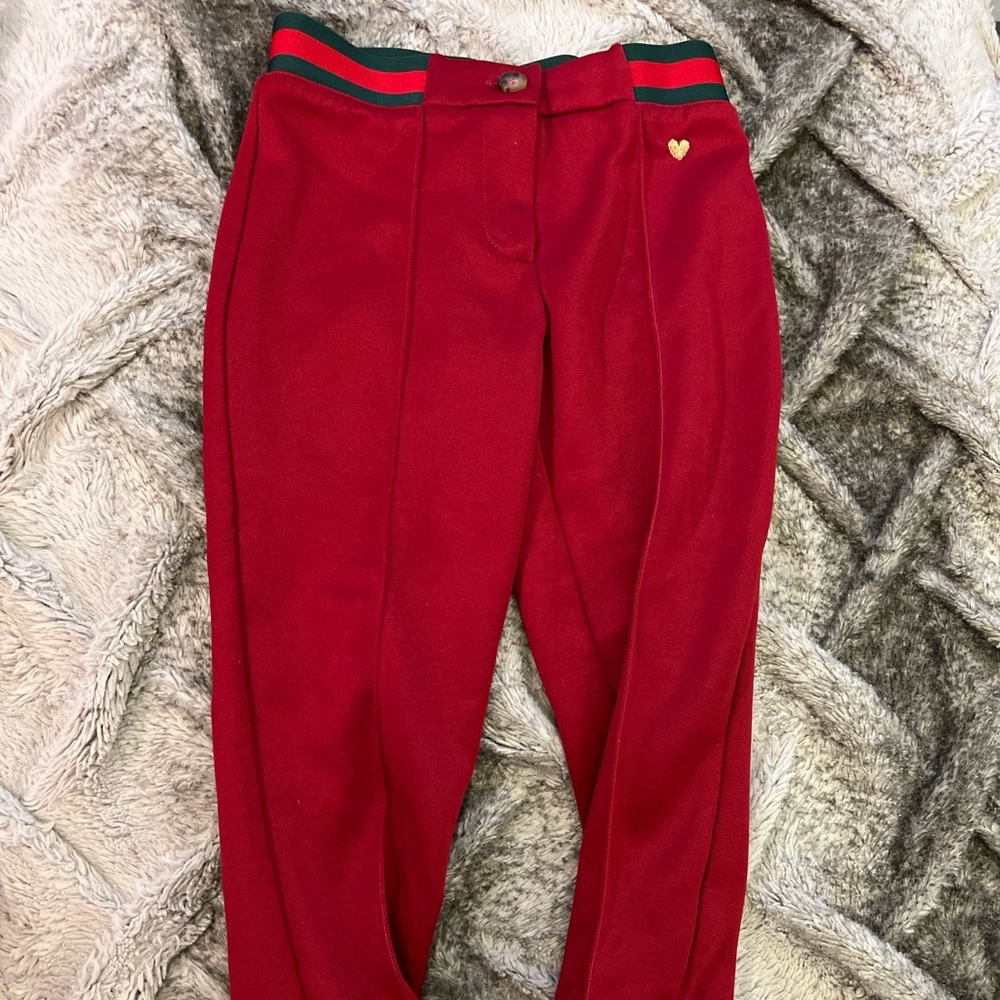 Gucci red pants girls new size 4 no tags